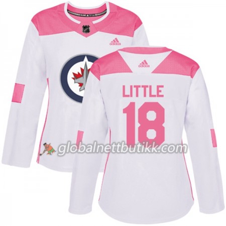 Winnipeg Jets Hockeydrakt Bryan Little 18 2017-2018 Hvit Rosa Fashion Adidas Authentic - Dame